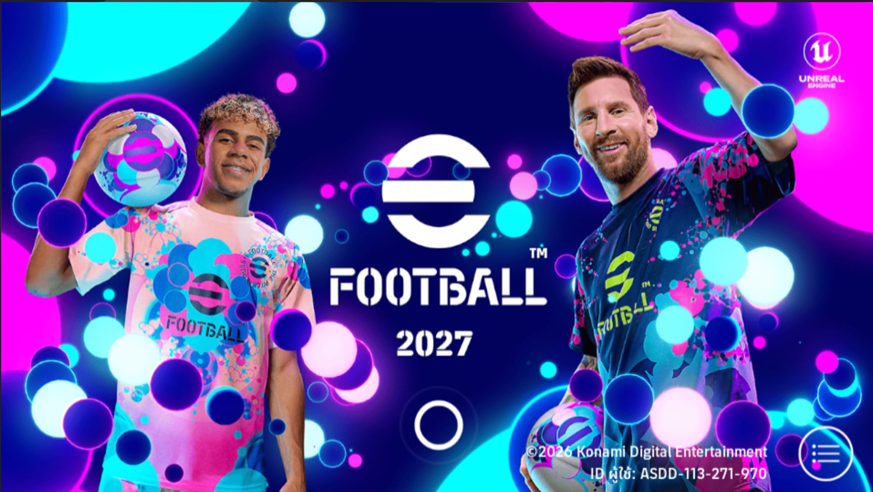 หน้าโหลดเกม eFootball